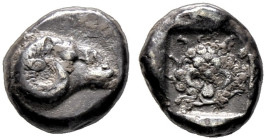 Troas. Kebren. 

AR-Hemidrachme ca. 460 v. Chr. Widderkopf nach rechts / Gorgoneion mit ausgestreckter Zunge in Quadratum Incusum. SNG von Aulock 76...