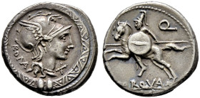 Römische Republik. L. Manlius Torquatus 113 oder 112 v. Chr. 

Denar -Rom-. Romakopf mit Flügelhelm nach rechts, davor Wertzeichen X, dahinter ROMA;...