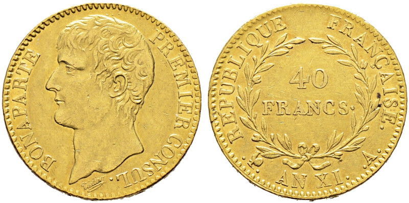 Frankreich-Königreich. Bonaparte, 1. Konsul 1799-1804. 

40 Francs AN XI (1802...