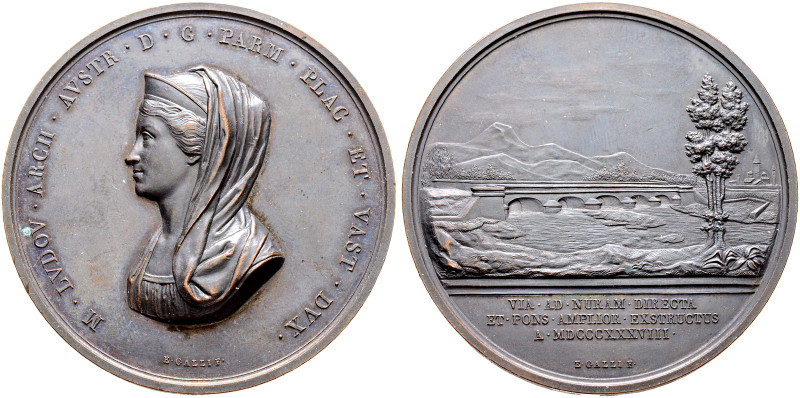 Italien-Parma. Maria Luigia d'Austria 1815-1847. 

Bronzemedaille 1838 von E. ...