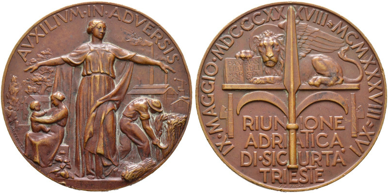 Italien-Triest. 

Bronzemedaille 1938 von A. Mistruzzi, auf die 100-Jahrfeier ...