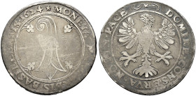 Schweiz-Basel, Stadt und Kanton. 

Taler 1624. Wie vorher. DT 1336c, HMZ 2-78n, Dav. 4604, Divo 93. minimales Zainende, schön-sehr schön