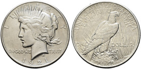 USA. 

Peace Dollar 1921 -Philadelphia-. High relief. KM 150. der erste Jahrgang, fast vorzüglich