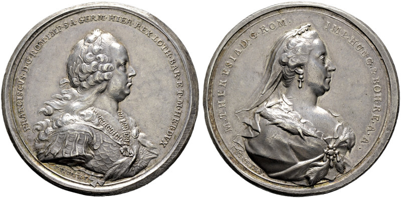 Haus Habsburg. Maria Theresia 1740-1780. 

Silbermedaille o.J. (1765) von F. W...