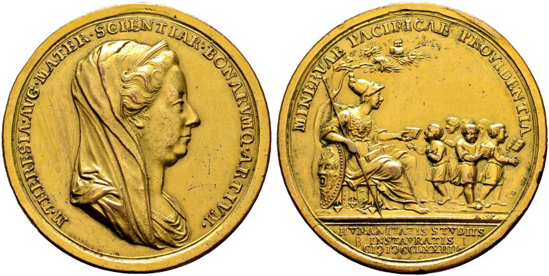 Haus Habsburg. Maria Theresia 1740-1780. 

Vergoldete Bronzemedaille 1774 von ...