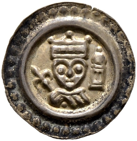 Ulm, Reichsmünzstätte. Friedrich II. von Hohenstaufen 1215-1250. 

Brakteat 12...