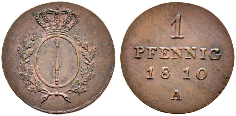 Brandenburg-Preußen. Friedrich Wilhelm III. 1797-1840. 

Cu-Pfennig 1810 A. Fü...