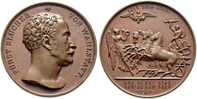 Brandenburg-Preußen. Friedrich Wilhelm III. 1797-1840. 

Bronzemedaille 1819 von Brandt, auf den Tod des Generalfeldmarschalls Gebhard Leberecht von...