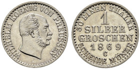 Brandenburg-Preußen. Wilhelm I. 1861-1888. 

Silbergroschen 1869 C. Olding 421, AKS 103, J. 89. BST 1015c selten, Polierte Platte