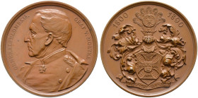 Brandenburg-Preußen. Wilhelm II. 1888-1918. 

Bronzemedaille 1890 von Lauer, auf den 90. Geburtstag des Generalfeldmarschalls Helmuth von Moltke (18...