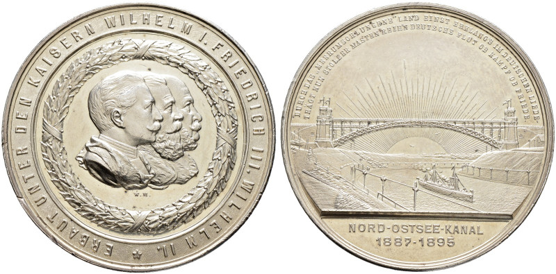 Brandenburg-Preußen. Wilhelm II. 1888-1918. 

Silbermedaille 1895 von W. Mayer...