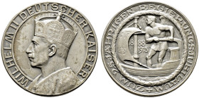 Brandenburg-Preußen. Wilhelm II. 1888-1918. 

Mattierte Silbermedaille 1913 von Mayer und Wilhelm (unsigniert), auf das 25-jährige Regierungs­jubilä...