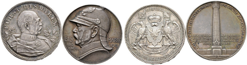 Brandenburg-Preußen. Wilhelm II. 1888-1918. 

Lot (2 Stücke): Silbermedaille 1...