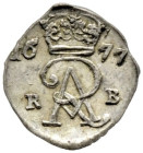 Braunschweig-Wolfenbüttel. Rudolf August 1666-1685. 

Einseitiger Schüsselpfennig 1677 -Zellerfeld-. R-B. Welter 1875, Fiala 455. Stempelglanz
