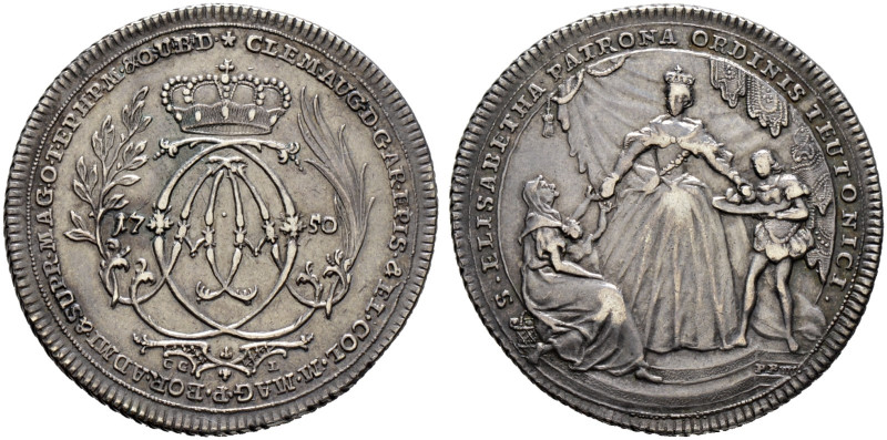 Deutscher Orden. Clemens August von Bayern 1732-1761. 

1/2 Taler 1750 -Nürnbe...