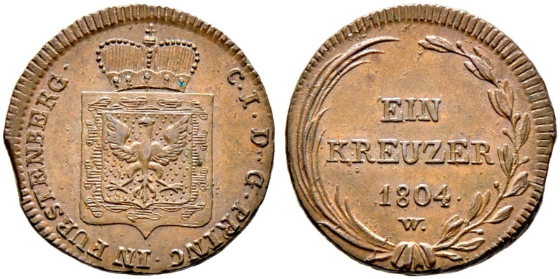 Fürstenberg, Fürstentum. Karl Joachim 1796-1804. 

Cu-Kreuzer 1804 -Stuttgart-...