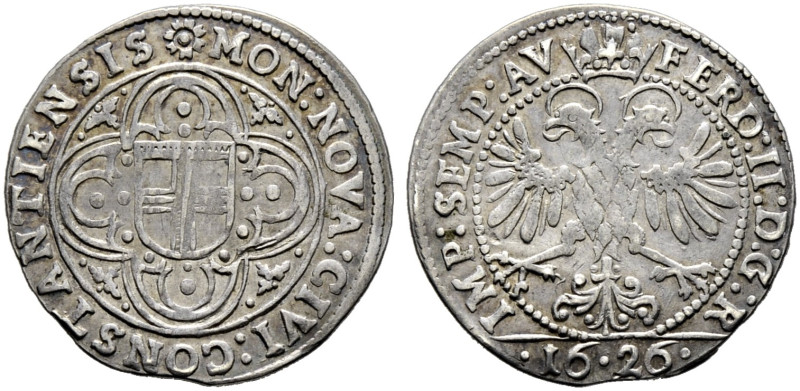 Konstanz, Stadt. 

10 Kreuzer 1626. Mit Titulatur Kaiser Ferdinand II. Variant...