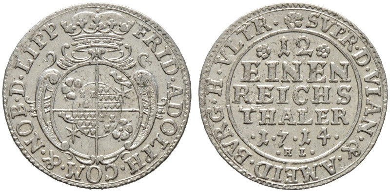 Lippe-Detmold. Friedrich Adolf 1697-1718. 

1/12 Taler 1714 H.L. Grote/Hölz. 2...