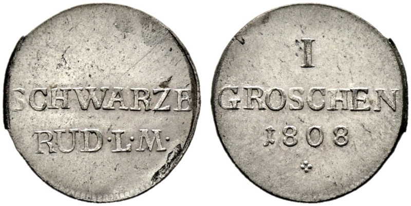 Schwarzburg-Rudolstadt. Friedrich Günther 1807-1867. 

Groschen 1808 -Saalfeld...