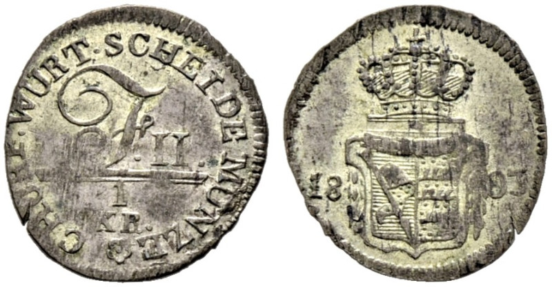 Württemberg. Friedrich II./I. 1797-1806-1816. 

Kreuzer 1803. KR 22, AKS 26. s...