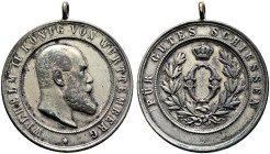 Württemberg. Wilhelm II. 1891-1918. 

Tragbare Prämienmedaille aus versilberter Bronze o.J. von W. Mayer, für gutes Schießen - vom Grenadier-Regimen...