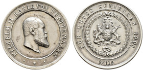 Württemberg. Wilhelm II. 1891-1918. 

Silberne Prämienmedaille o.J. (1906) von Mayer und Wilhelm (unsigniert), für gutes Schießen. Büste des Königs ...