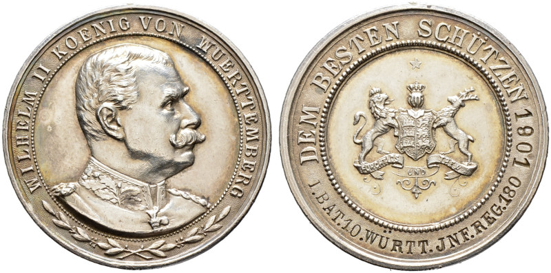 Württemberg. Wilhelm II. 1891-1918. 

Silberne Prämienmedaille o.J. (1901) von...