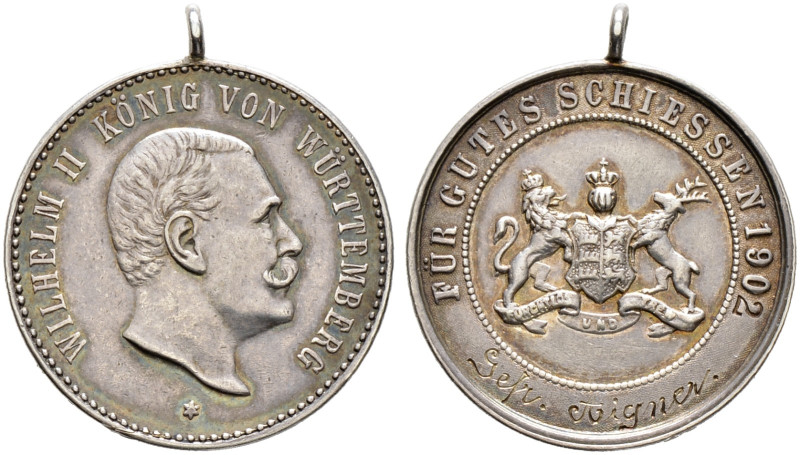 Württemberg. Wilhelm II. 1891-1918. 

Tragbare, silberne Prämienmedaille o.J. ...
