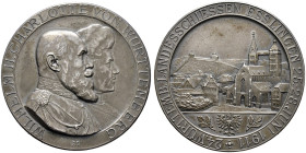 Württemberg. Wilhelm II. 1891-1918. 

Mattierte Silbermedaille 1911 von Mayer und Wilhelm, auf das 24. Württembergische Landesschießen in ESSLINGEN....