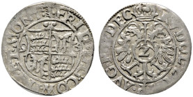 Württemberg-Mömpelgard. Friedrich 1581-1608. 

2 Kreuzer 1593 -Mömpelgard-. Ähnlich wie vorher, jedoch mit Stempelfehler COW.IRT (sic!). Klein - vgl...