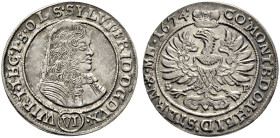 Württemberg-Öls. Sylvius Friedrich 1664-1697. 

6 Kreuzer 1674 -Öls-. Raff 33, Ebner 7, Fr.u.S. 2295, Kopicki 6215. -Walzenprägung- feine Patina, vo...