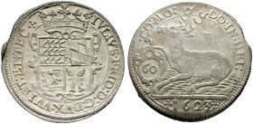 Württemberg-Weiltingen. Julius Friedrich 1617-1635. 

Kipper-Hirschgulden zu 60 Kreuzer 1623 -Brenz-. Raff 5, Ebner 10, Slg. Wurster 1171. -Walzen­p...