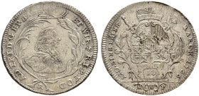 Würzburg-Bistum. Adam Friedrich von Seinsheim 1755-1779. 

10 Kreuzer 1766. Mit Mmz. R (Avers) und M-P (Revers). Helm. - vgl. 819, Slg. Piloty 1272,...