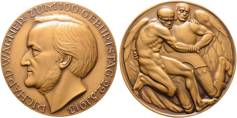 Medailleure. Bosselt, Rudolf (1871-1938). 

Bronzemedaille 1913. Auf den 100. ...