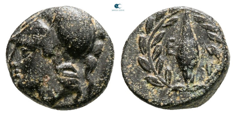 Aiolis. Elaia circa 340-300 BC. 
Bronze Æ

10 mm, 1,36 g



Very Fine