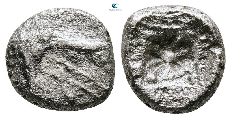 Caria. Kindya circa 510-480 BC. 
Tetrobol AR

12 mm, 1,58 g



Fine