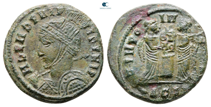 Constantine I the Great AD 306-337. Contemporary barbaric imitation
Follis Æ
...