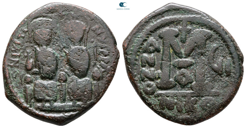 Justin II and Sophia AD 565-578. Nikomedia
Follis or 40 Nummi Æ

29 mm, 11,32...