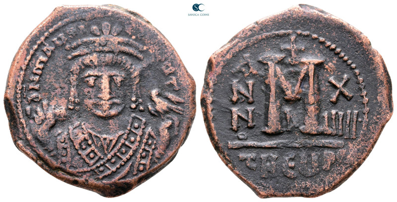 Maurice Tiberius AD 582-602. Theoupolis (Antioch)
Follis or 40 Nummi Æ

30 mm...