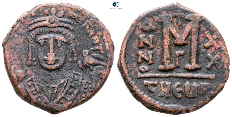 Maurice Tiberius AD 582-602. Theoupolis (Antioch)
Follis or 40 Nummi Æ

26 mm...