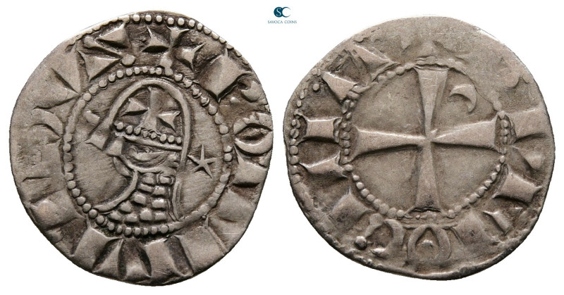 Principality of Antioch. Antioch. Bohemond III AD 1163-1201. 
Denier AR

17 m...