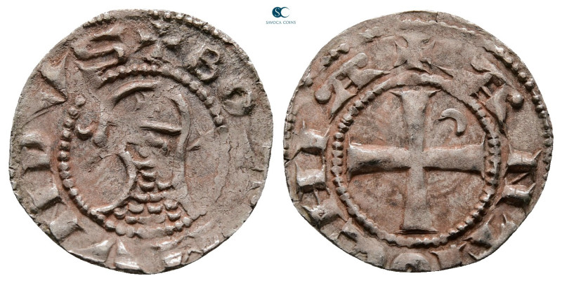 Principality of Antioch. Antioch. Bohemond III AD 1163-1201. 
Denier AR

17 m...