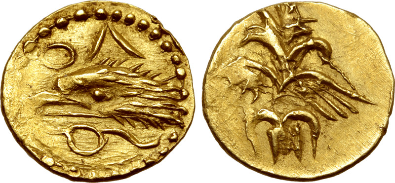 Bruttium, Lokroi Epizephyrioi AV 1/10 Stater. Time of Pyrrhos of Epeiros, circa ...
