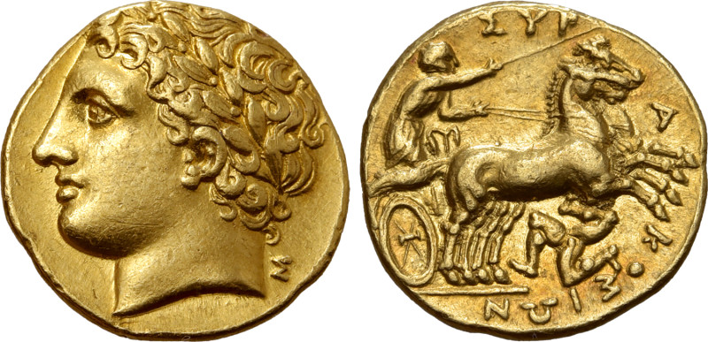 Sicily, Syracuse AV Dekadrachm - 50 Litrai. Time of Agathokles, circa 317-311 BC...