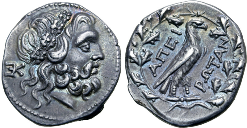 Epeiros, Epeirote Republic AR Drachm. Circa 198-168 BC. Head of Zeus Dodonaeus t...