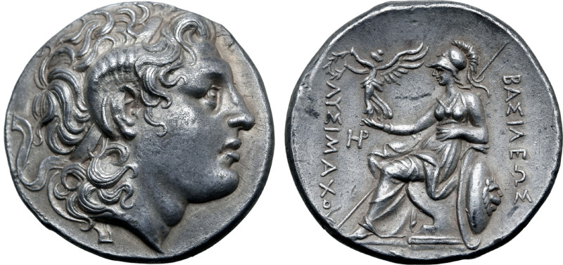 Kings of Thrace, Lysimachos AR Tetradrachm. Lampsakos, circa 297-281 BC. Diademe...