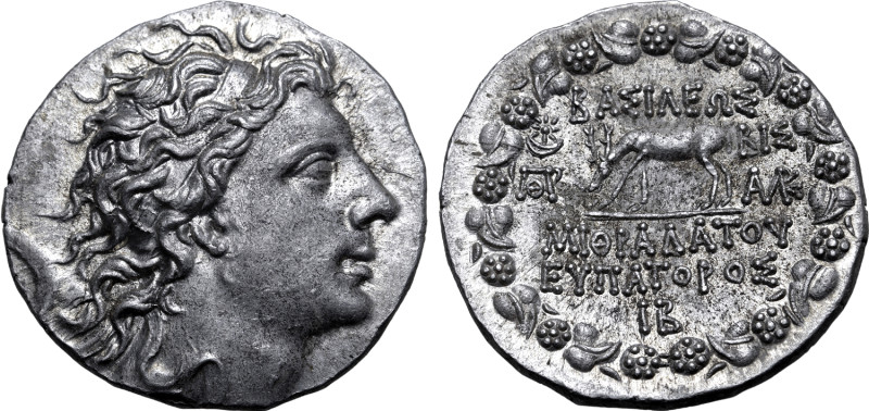 Kings of Pontos, Mithradates VI Eupator AR Tetradrachm. Dated Bithyno Pontic Era...