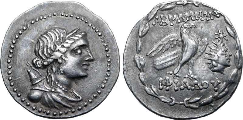 Troas, Abydos AR Tetradrachm. Circa 80-70 BC. Iphiades, magistrate. Draped bust ...