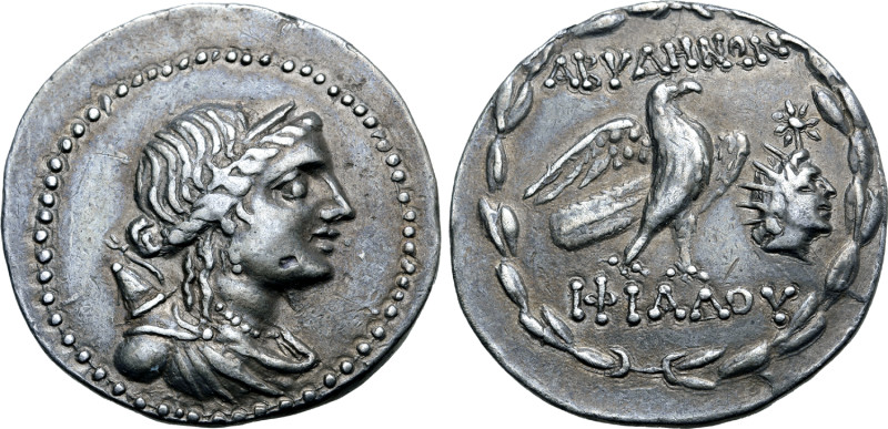 Troas, Abydos AR Tetradrachm. Circa 80-70 BC. Iphiades, magistrate. Draped bust ...