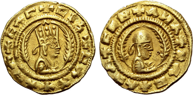 Kingdom of Axum, Ebana AV Unit. Circa AD 460-480. ⧾ CΛX ⧾ ΛCΛ ⧾ CΛC ⧾ CIN (inter...